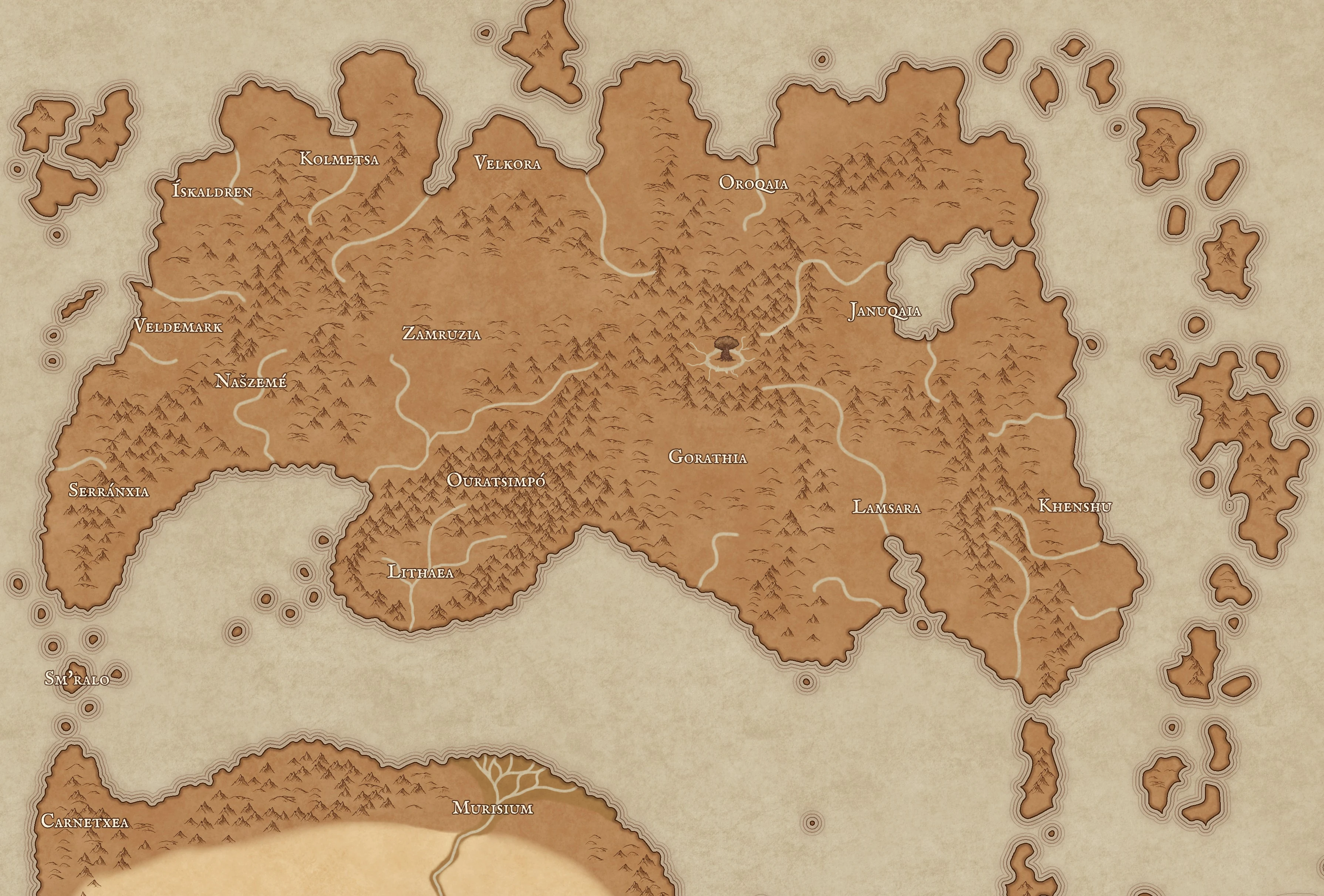 Map of the known world of Imïré
